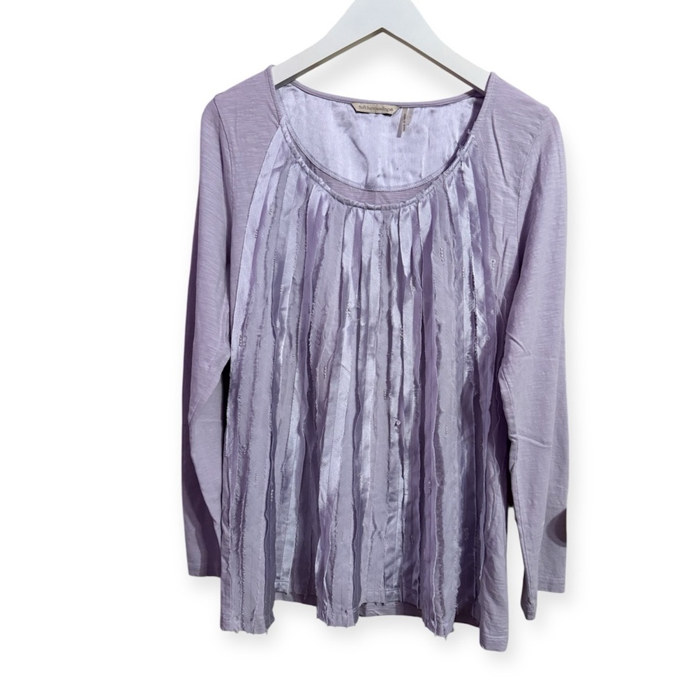 Soft Surroundings Light Purple Long Sleeve Blouse size Large